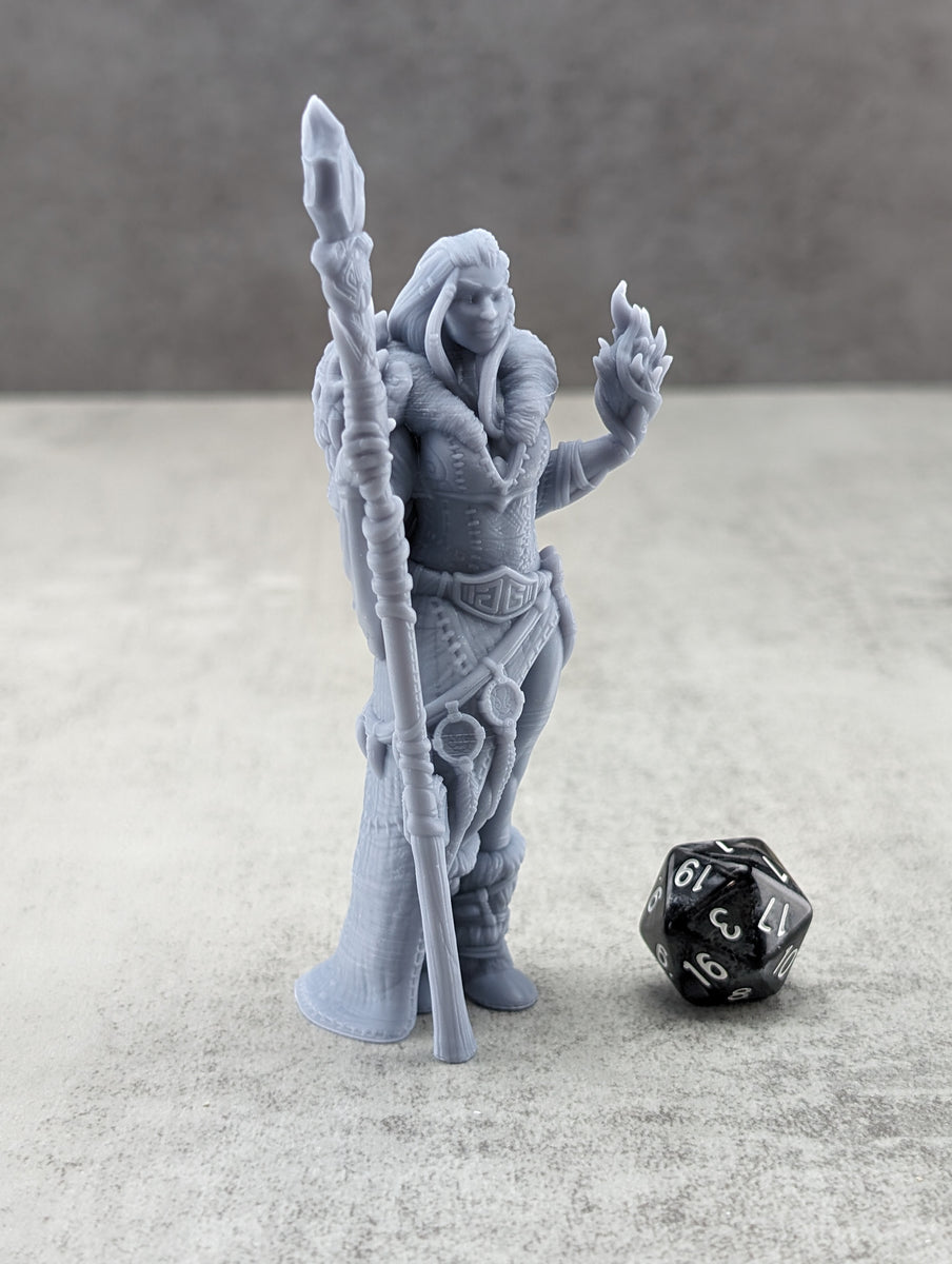 Skorgi Frozen-Heart Giant - 200mm tall Preprimed outlets 3D Printed Miniature Model for Tabletop RPGs - Survivors of Serath