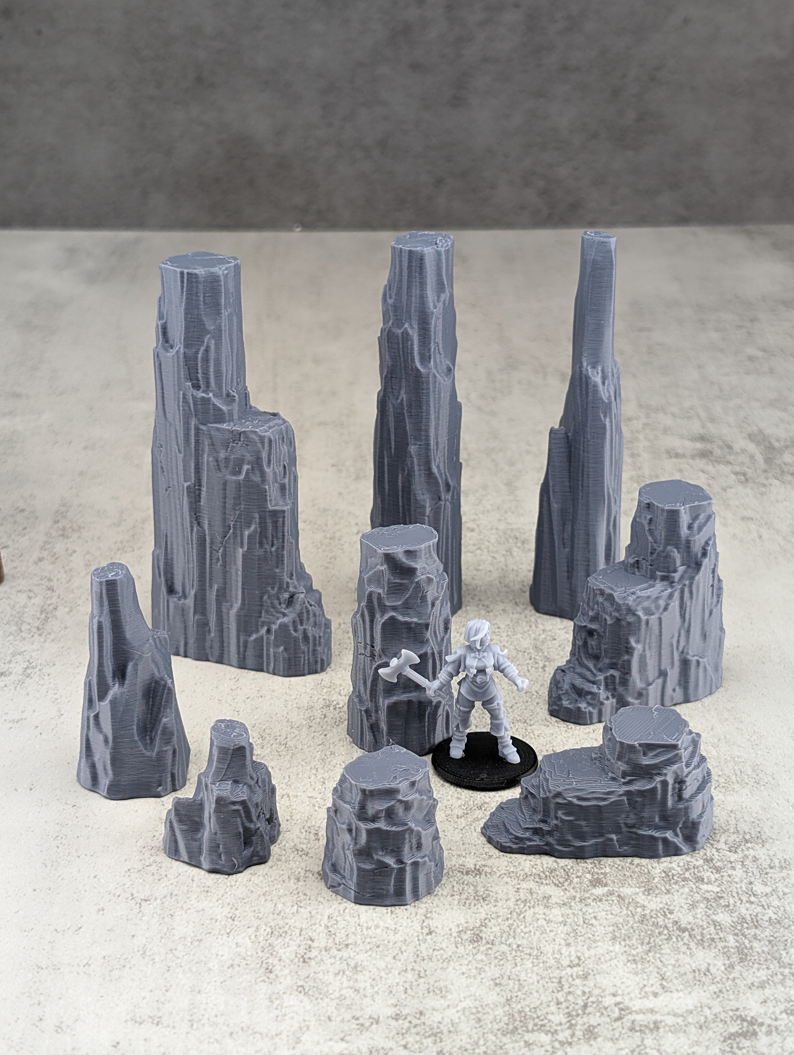 Rock Column Set | TTRPG Terrain Scatter