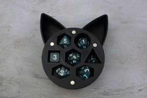 Luna & Artemis Cat Shaped Dice Boxes (STL Download)