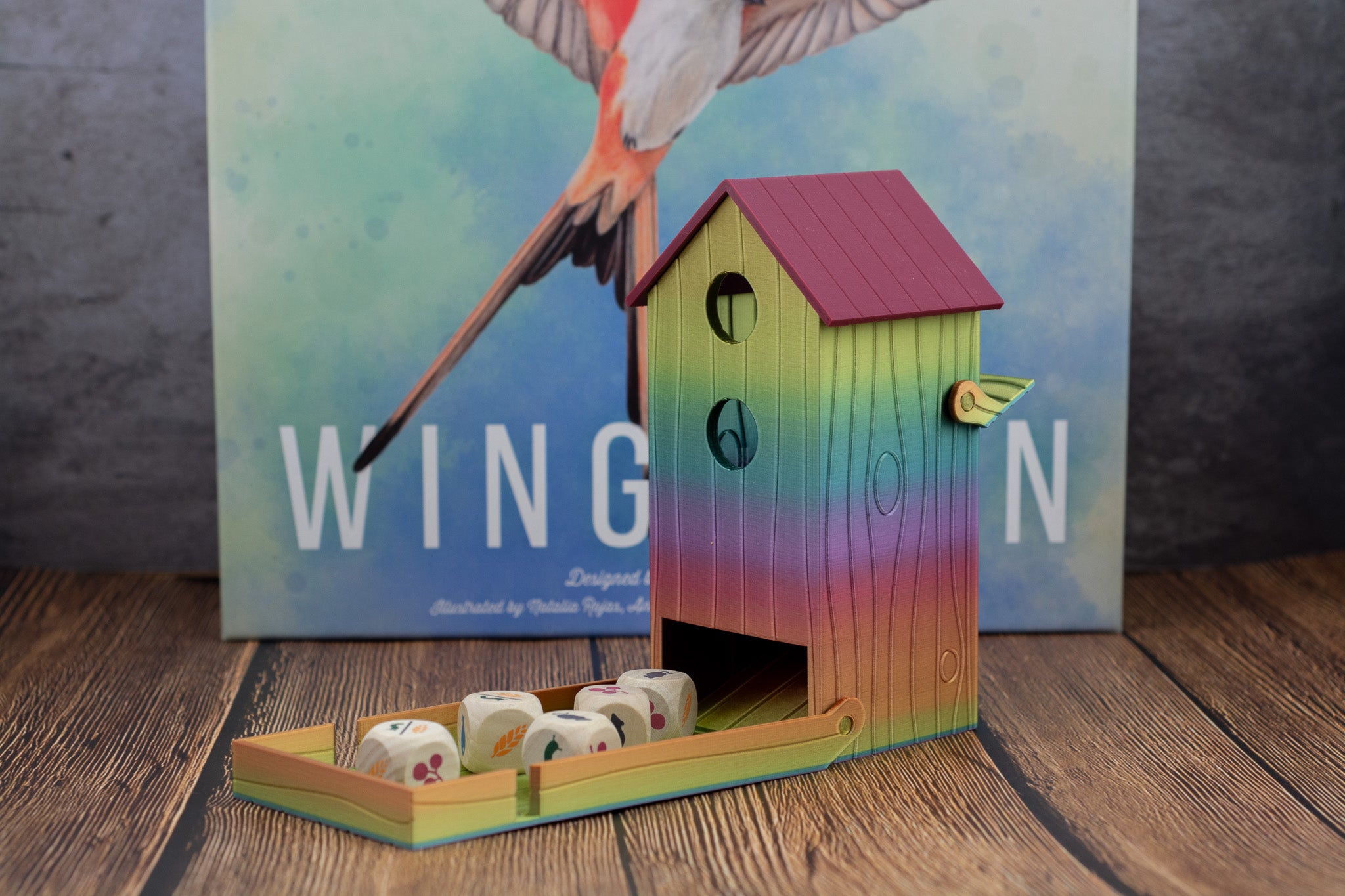 Wingspan Birdfeeder Dice Tower (STL Download)