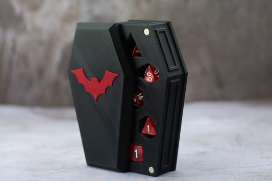 Coffin Dice Vault with Magnetic Lid (STL Download)