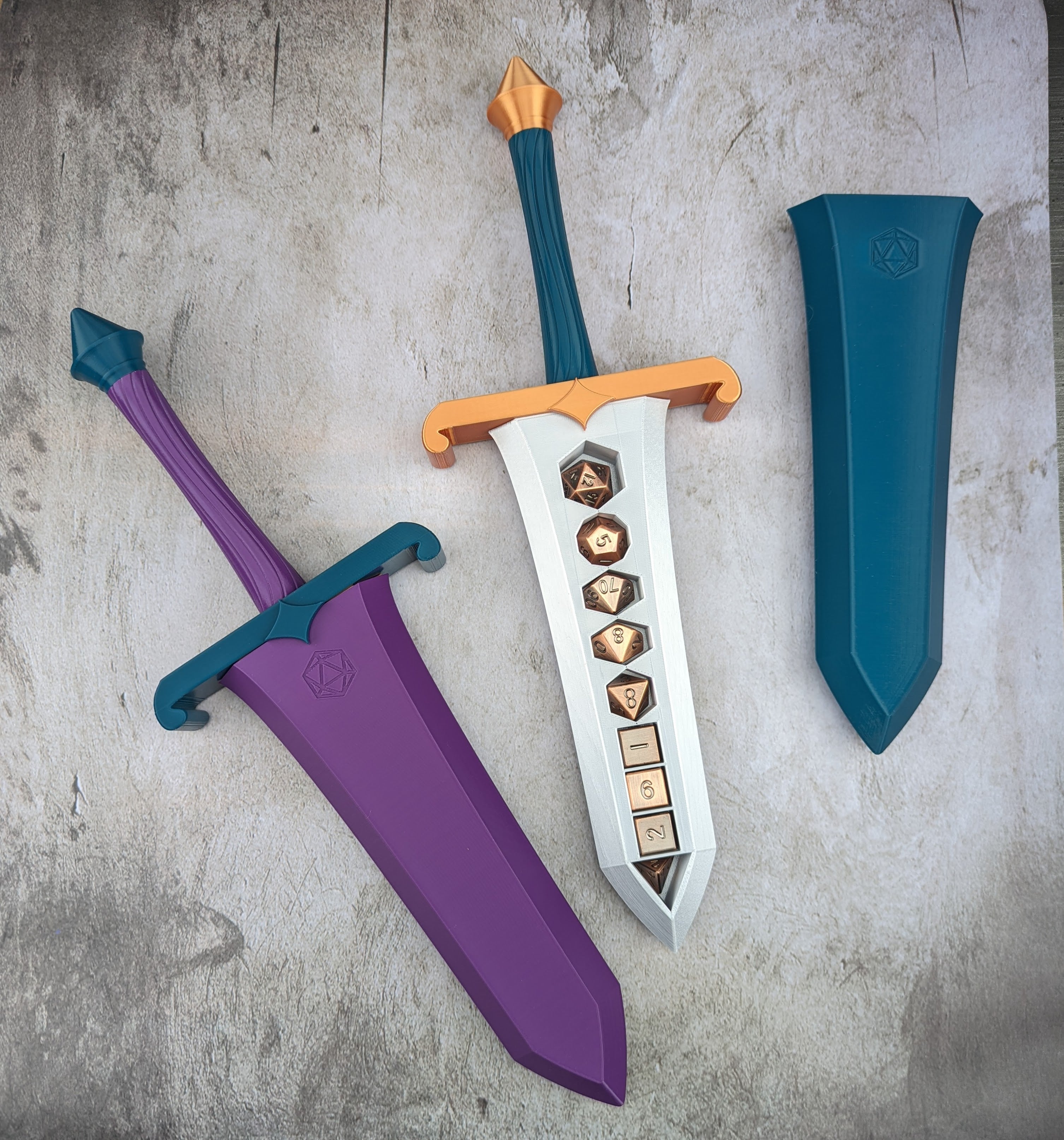 The Dice Sword: STL Download for 3D Printing