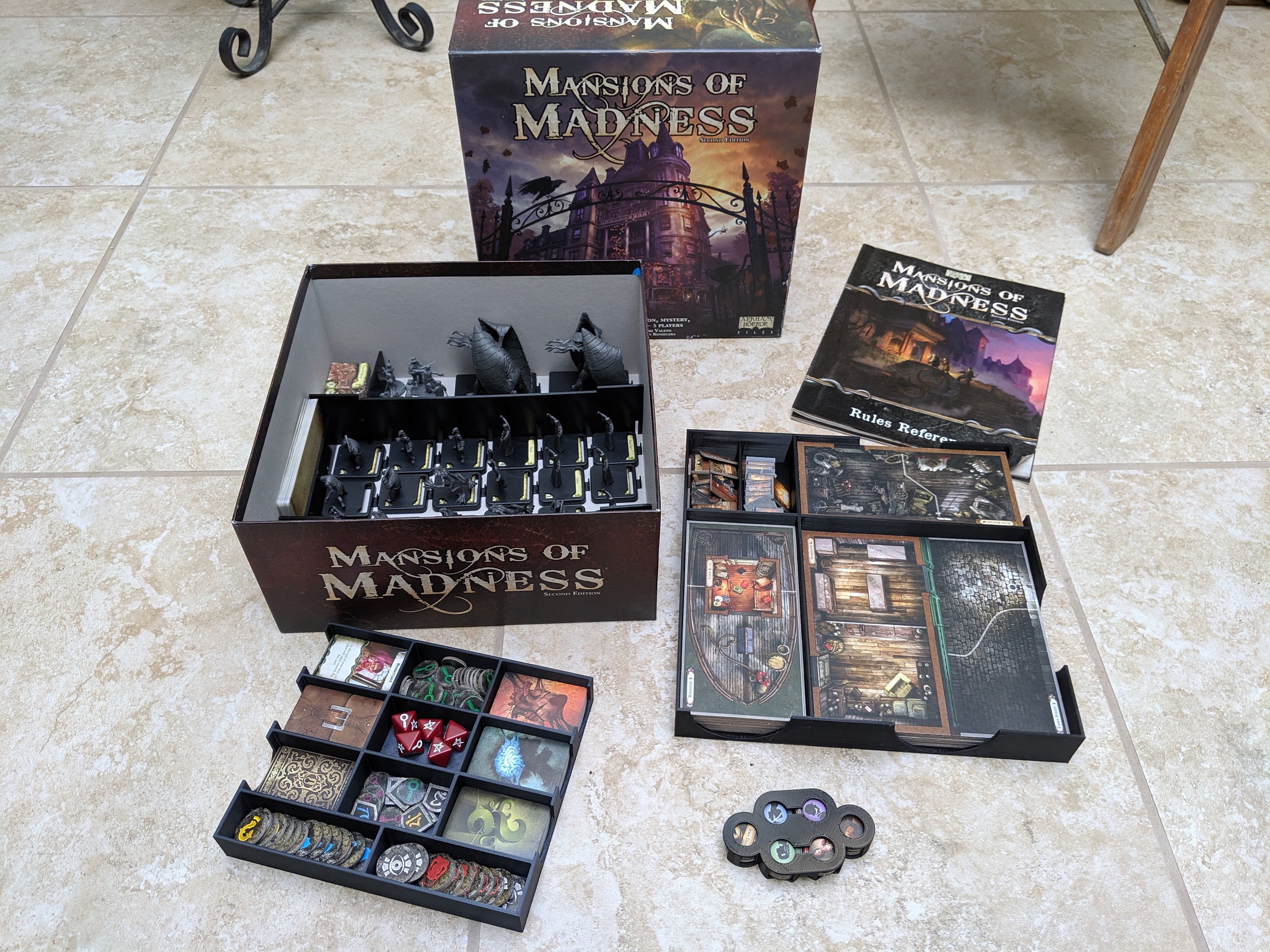 mansions of madness 2nd edition card sleeves Mansions of Madness 2nd Edition Complete Game Organizer